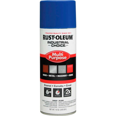 Industrial Choice 1600 System General Purpose Enamel Aerosol, Safety Blue, 12 oz.