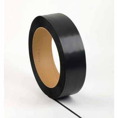 Polypropylene Strapping, 1/2"W x 7200'L x 0.025" Thick, 16" x 6" Core, Black