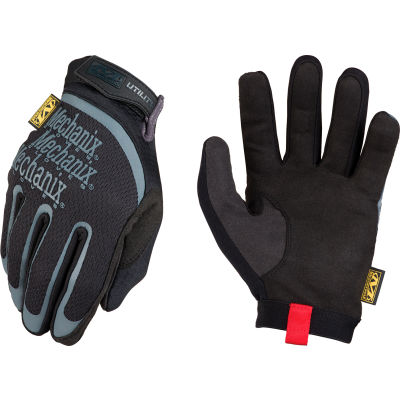 Utility Leather Work Gloves, Black, Large