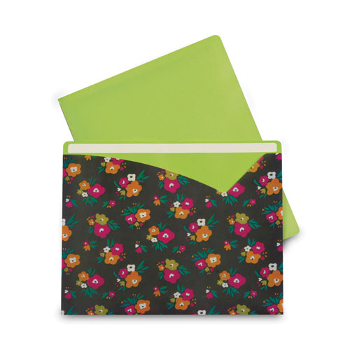 WriteOn Fashion Poly File Jackets, Straight Tab, Letter Size, Assorted