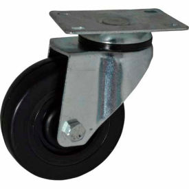 Light/Medium Duty Swivel Caster - Solid Rubber Hard 4" Dia. - 300 Lb. Capacity