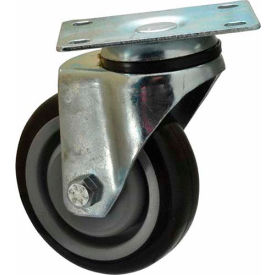 Light/Medium Duty Swivel Caster - Polyurethane with Polyethylene Center - 5" Dia.
