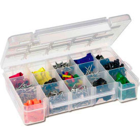 Medium Clear storage case w/ 2 Dividers 11x7x2-3/8