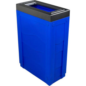 Evolve Cube Recycling Can, Multiple Recyclables, 23 Gallon, Blue