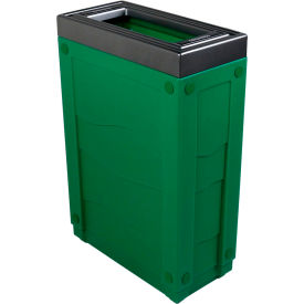 Evolve Cube Recycling Can, 23 Gallon, Green