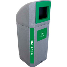 Outdoor Octo Container - Organics, 32 Gallon - Graystone/Green - 104440