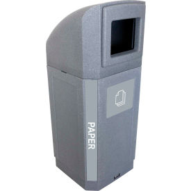 Outdoor Octo Container - Paper, 32 Gallon - Graystone
