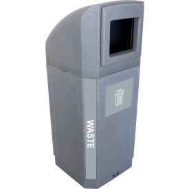 Outdoor Octo Container - Waste, 32 Gallon - Graystone