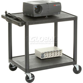 Plastic Audio Visual & Instrument Cart Two Shelves