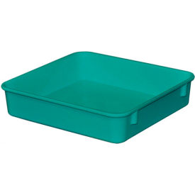 Molded Fiberglass Nesting Tote, 9-3/4"L x 9-1/4"W x 2-1/8"H, Green