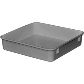Molded Fiberglass Nesting Tote, 9-3/4"L x 9-1/4"W x 2-1/8"H, Gray