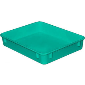 Molded Fiberglass Nesting Tote, 12-3/8"L x 9-3/4"W x 2-1/8"H, Green