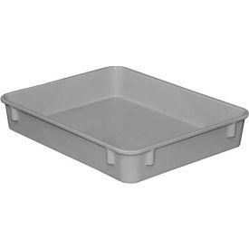 Molded Fiberglass Toteline Nesting Tote, 12-3/8"L x 9-3/4"W x 2-1/8"H, Gray