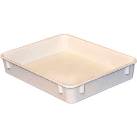 Molded Fiberglass Nesting Tote, 12-3/8"L x 9-3/4"W x 2-1/8"H, White