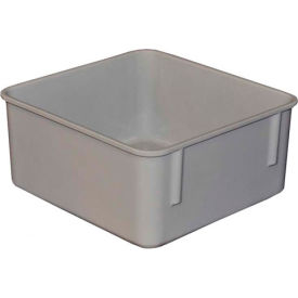 Molded Fiberglass Nesting Tote, 9-3/4"L x 9-1/4"W x 4-1/2"H, Gray