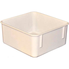Molded Fiberglass Toteline Nesting Tote, 9-3/4"L x 9-1/4"W x 4-1/2"H, White