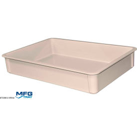 Molded Fiberglass Toteline Stacking Tote, 25-3/4"L x 17-3/4"W x 4-1/2"H, White