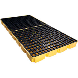 8 Drum Spill Containment Platform - Yellow with No Drain