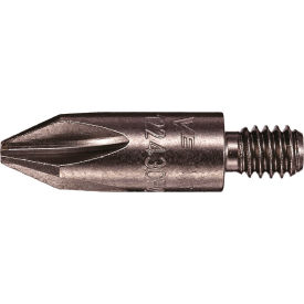 12-24 Threaded Bit x 1-3/16", S2 Modified Steel, Gunmetal Grey