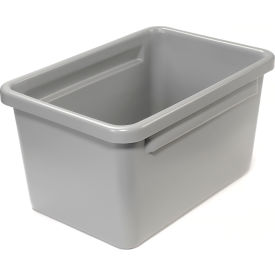 Plastic Tote Box without Lid, 28"L x 18-3/4"W x 15"H, Gray