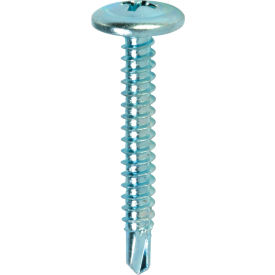 #8 x 1" Modified Thin Truss Head Drill Point Screw - Steel - Zinc - Box of 100