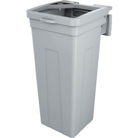 Rise Single Waste Container, 13-11/16"W x 12-7/8"D x 27-1/2"H, Gray