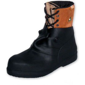 6" Rubber Overboots, Men's, Black, Size 4-5.5, 1 Pair