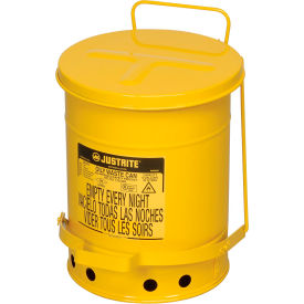 6 Gallon Oily Waste Can, Yellow