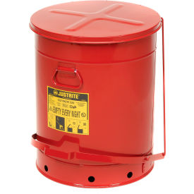 21 Gallon Oily Waste Can, Red