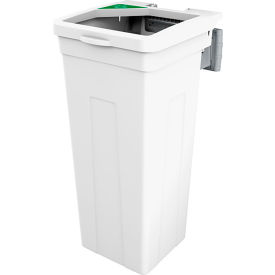 Rise Single Organics Waste Container, 13-11/16"W x 12-7/8"D x 27-1/2"H, White