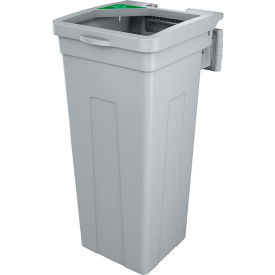 Rise Organics Single Waste Container, 13-11/16"W x 12-7/8"D x 27-1/2"H, Gray