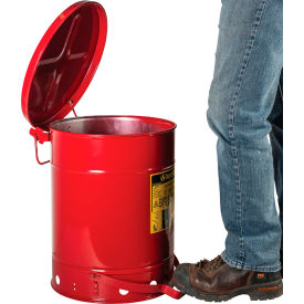 10 Gallon Oily Waste Can, Red