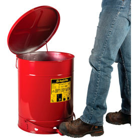 14 Gallon Oily Waste Can, Red
