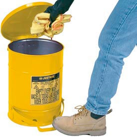 14 Gallon Oily Waste Can, Yellow