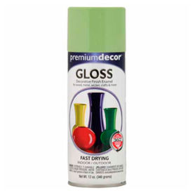 Premium Decorative Gloss Enamel 12 oz. Aerosol Can, Apple Green