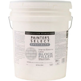 Latex Block Filler, Flat Finish, White, 5-Gallon