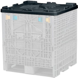 Folding Bulk Shipping Container Lid - 32"L x 30"W Black