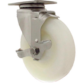 4"Dia. Nylon Swivel Top Plate Caster with Top Lock Brake