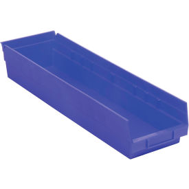 Plastic Nesting Storage Shelf Bin 6-5/8"W x 23-5/8"L x 4"H Blue