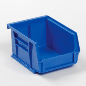 Plastic Hang & Stack Bin, 5-3/8"L x 4-1/8"W x 3"H, Blue
