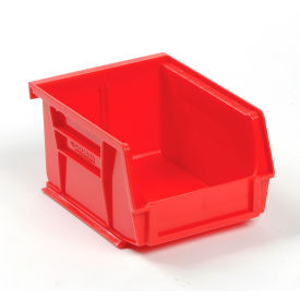 Plastic Hang & Stack Bin, 5-3/8"L x 4-1/8"W x 3"H, Red