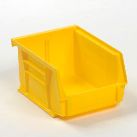 Plastic Hang & Stack Bin, 5-3/8"L x 4-1/8"W x 3"H, Yellow