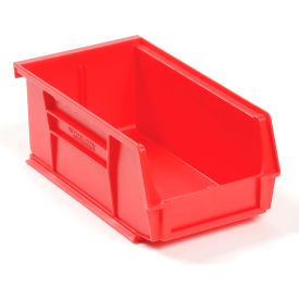 Plastic Hang & Stack Bin, 14-3/4"L x 5-1/2"W x 5"H, Red