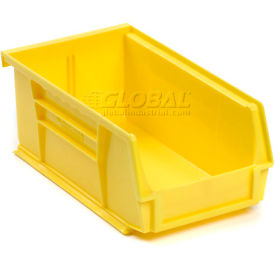 Plastic Hang & Stack Bin, 7-3/8"L x 4-1/8"W x 3"H, Yellow