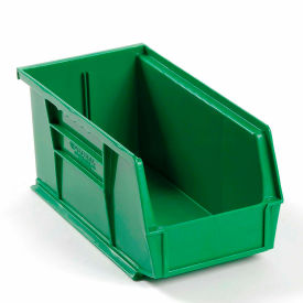 Plastic Hang & Stack Bin, 10-7/8"L x 5-1/2"W x 5"H, Green