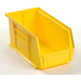 Plastic Hang & Stack Bin, 10-7/8"L x 5-1/2"W x 5"H, Yellow