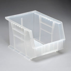 Plastic Hang & Stack Bin, 10-3/4"L x 8-1/4"W x 7"H, Clear