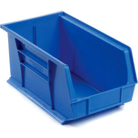 Plastic Hang & Stack Bin, 14-3/4"L x 8-1/4"W x 7"H, Blue