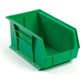 Plastic Hang & Stack Bin, 14-3/4"L x 8-1/4"W x 7"H, Green