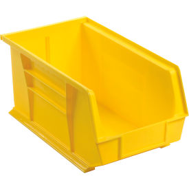 Plastic Hang & Stack Bin, 14-3/4"L x 8-1/4"W x 7"H, Yellow